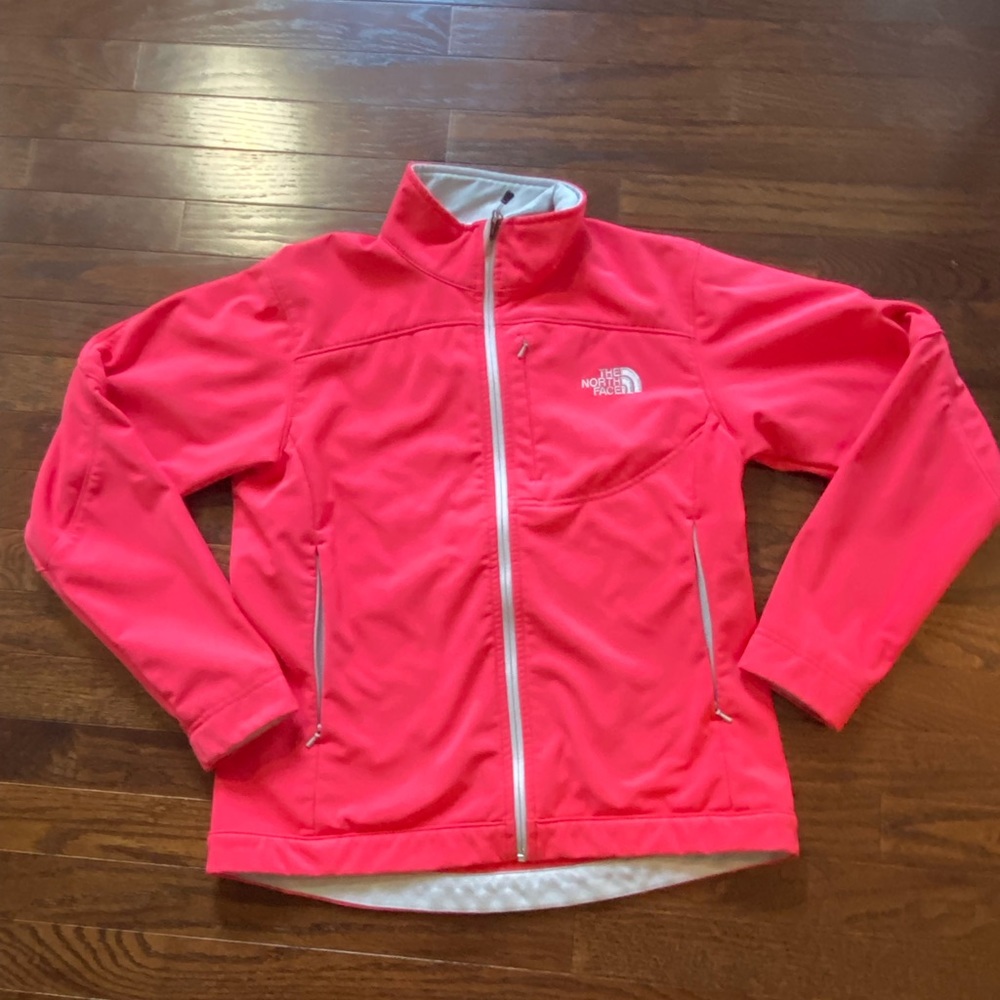 Northface womens full zip jacket coral Medium